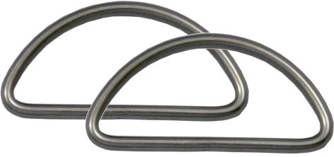 2x D-Ring Edelstahl 50 mm flach 2x D-Ring Edelstahl 50 mm flach