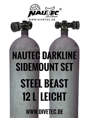 NAUTEC DarkLine SIDEMOUNT 12 leicht Set NAUTEC DarkLine SIDEMOUNT 12 leicht Set