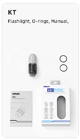 Xtar SD1 MINI Lampe 4 Farbige