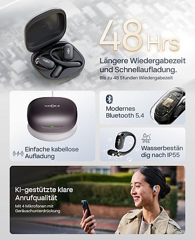 SHOKZ OpenFit - schwarz