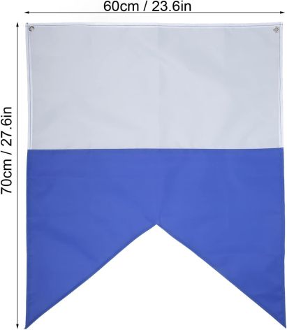 Alpha-Flagge -  Blau & Weiss