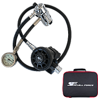 MES 5,7 L Aluflasche weiss 207 bar mit Polaris Mono NITROX Ventil