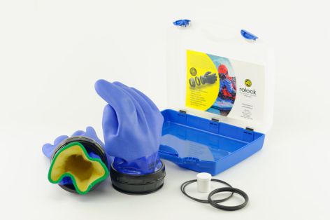 ROLOCK SYSTEM ON BLUE GLOVE – PRE-MOUNTED ROLOCK SYSTEM ON BLUE GLOVE – PRE-MOUNTED