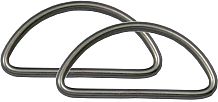 2x D-Ring Edelstahl 50 mm flach 2x D-Ring Edelstahl 50 mm flach