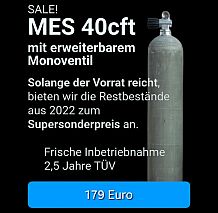 MES 5,7 L Aluflasche natur 207 bar mit Ventil MES 5,7 L Aluflasche natur 207 bar mit Ventil